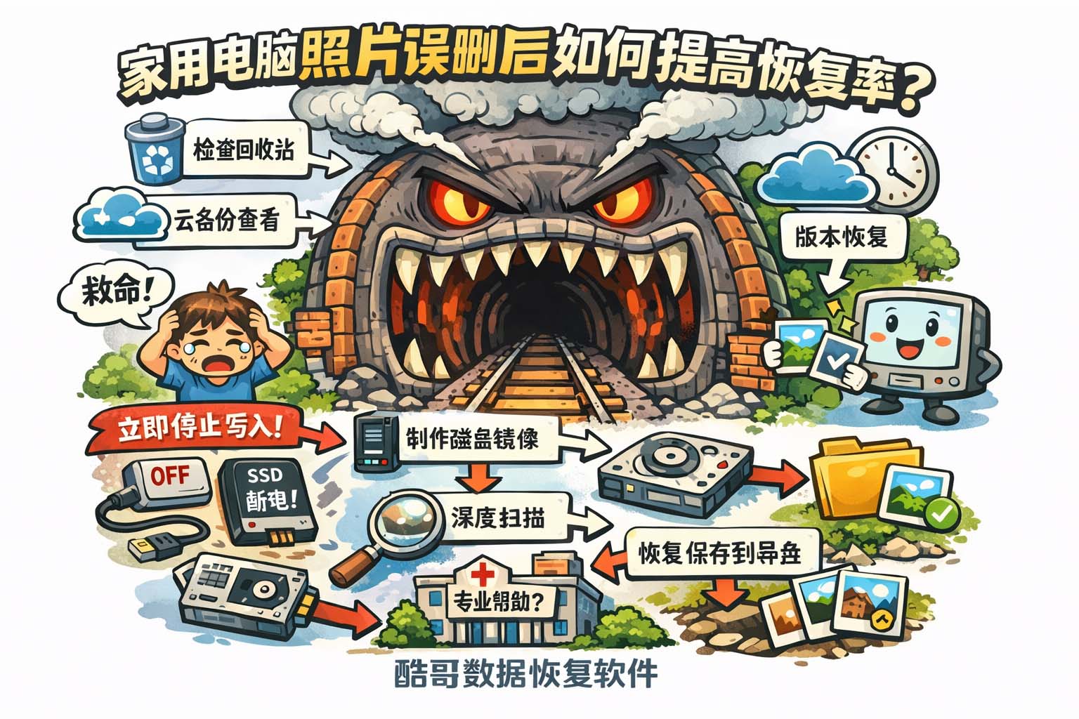 家用电脑照片误删后如何提高恢复率?