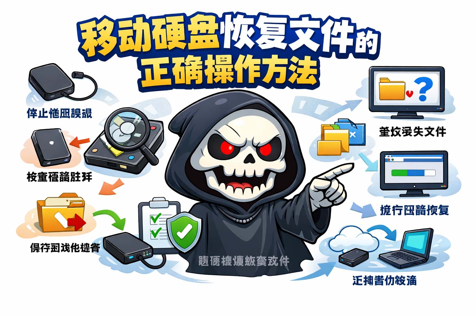 移动硬盘恢复文件的正确操作方法